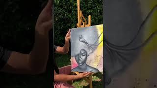Painting process #artwork #art #paintingprocess #oilpainting #charcoal #womanportrait #arte #art