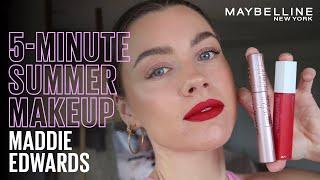 Easy 5-Minute Makeup Tutorial – Summer Makeup with a Bold Lip | Makeup Loft | Maybelline NY