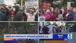Day 5 of L.A. protests over immigration raids, protestors take over 101 Freeway
