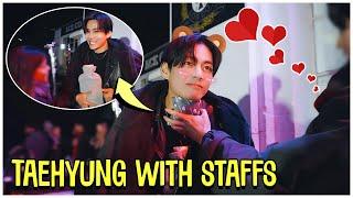 BTS V - Taehyung With Staffs Moments