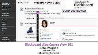 Blackboard Ultra Course View 101