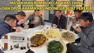 MASAK OPOR AYAM DAN IKAN YANG LEZAT MAKAN BERSAMA PEKERJA, LANJUT PERGI KE KANTOR ARSITEK