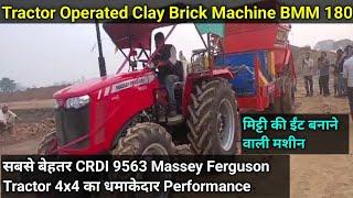 4Wd Smart 9563 Massey Ferguson Tractor Operated Clay Brick Making Machine Demo