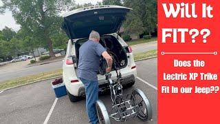 RV LIVING: Will the Lectric XP TRIKE Fit In Our Jeep Cherokee?? #lectrictrike #lectricxp #lectric