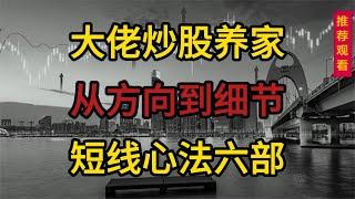 游资大佬炒股养家，六部心法详解，解析从方向到细节游资选股思路