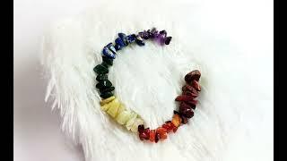 Seven Chakra Chips Bracelet | Bellarosa Gems |Holistic Crystal Studio |Surat Gujarat