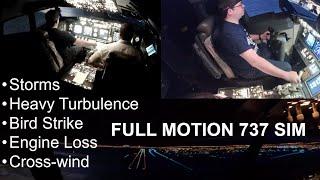 Full Motion 737 Simulator | KPHL to KBOS | Diversion to KJFK