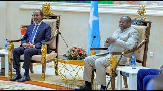 Prezida Neva yakiriye muri Ntare Rushatsi Umukuru w'igihugu wa Somalia, Hassan Sheik Mohamud.