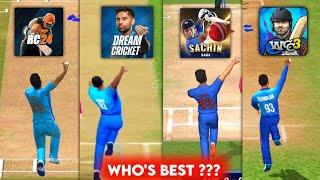  Jaspreet Bumrah Bowling Action RC24 vs WCC3 vs Dream Cricket 24 vs Sachin Saga Pro