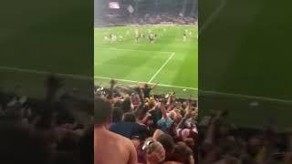 The Final Seconds Of The Conference League Final, West Ham Fans Erupt