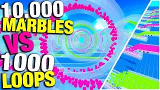 10,000 MARBLES vs 1000 LOOPS -  Marble World