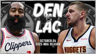 Denver Nuggets vs LA Clippers Full Game Highlights | Oct 26 | 2025 NBA Season