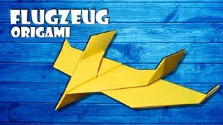 Origami Flugzeug falten Spielzeug basteln - origami plane fold DIY craft [4K]