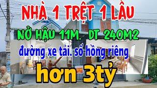 Bán nhà mặt tiền lộ nhựa đường  thông đẹp! đất Nỡ Hậu 11m. dt: 243m2. Chỉ hơn 3tỷ #603
