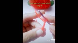 how to crochet chain stitch step 3 @yuleeCrochet #stepbystep #forbeginners #chain