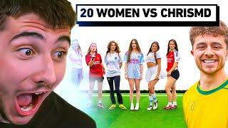 Reacting To 20 WOMEN VS 1 YOUTUBER: Football Edition