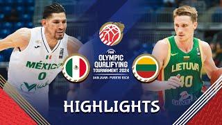 Lithuania  survive a frisky Mexico  | Highlights | FIBA OQT 2024 Puerto Rico