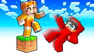 Cash and Mia on ONE BLOCK in Minecraft!