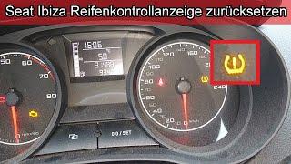 Seat Ibiza Reifendruckkontrolle zurücksetzen – Reifen Kontrollleuchte leuchtet Kontrollsystem reset