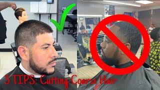 3 MAJOR TIPS TO CUTTING COARSE HAIR