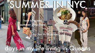 LIVING IN QUEENS, NYC VLOG // thrift with me, where to eat, + summer carnivals