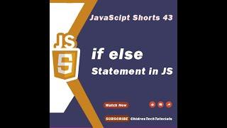 if else statement in JavaScript in One Minute - JavaScript #shorts 43 