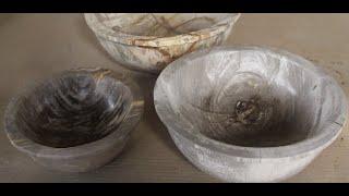 Use Decorative Petrified Wood Bowls To Make A Centerpiece For Your Dining Table