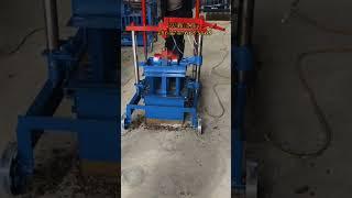 Laying Mobile Manual Brick Machine Concrete Cement Small Hollow Block Making Machine #brick