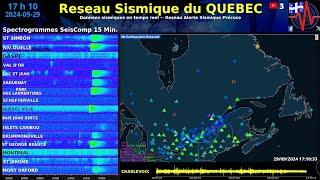 Reseau Sismique du Quebec -- Données sismiques en temps réel