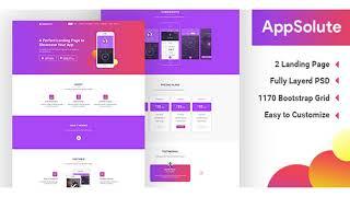 AppSolute - App Landing Page PSD | Themeforest Website Templates and Themes