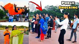 Girls Impressed  By Flips in Public Place