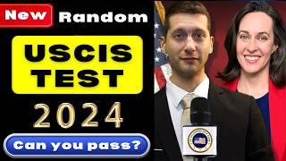 Random 100 Civics Test 2024, US Citizenship Official USCIS Questions, Examen Ciudadania Americana