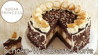 Traumhaft leckere Schoko-Windbeutel-Torte | Rezept von Sugarprincess