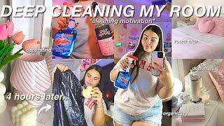 DEEP CLEANING MY MESSY ROOM  decluttering, organization, decorating, satisfying & motivation