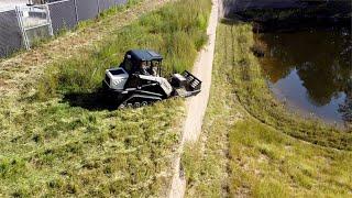 Bush-Hogging off 30Ft Wall