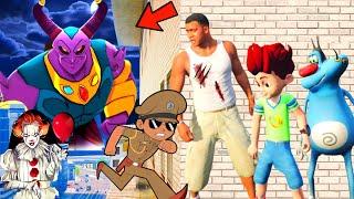 Kaal Playing HIDE & KILL With Littlesingam,Patlu,Kicko,Franklin, Oggy & Jack | Gta 5.