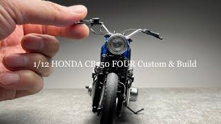 Building Aoshima 1/12 HONDA CB750 FOUR Scale Model Custom [Full Build]