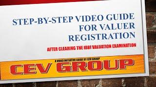 STEP-BY-STEP VALUER REGISTRATION GUIDE | AFTER PASSING THE IBBI VALUATION EXAM