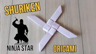 NINJA STAR ORIGAMI| HOW TO NAKE PAPER SHURIKEN CRAFT #tutorial #origami #shuriken #ninjastar