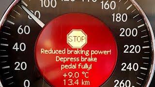 Speed of 80 km/h brakes failed on Mercedes W211/ How to stop the W211 if failure SBC system