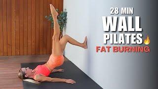 28 Min At Home WALL PILATES Workout | Pilates Fusion