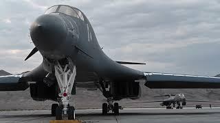 B1 Bomber Take off & Landing - Nellis AFB - Las Vegas