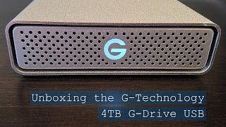 Unboxing the G-Technology 4TB G-Drive USB external hard drive from Western Digital.