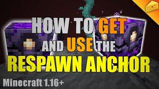 How to MAKE and USE the RESPAWN ANCHOR - Minecraft 1.16 20w12a