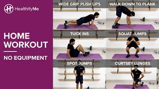 HOME WORKOUT WITHOUT EQUIPMENT By HealthifyMe | Full Body Home Workout For Beginners | HealthifyMe