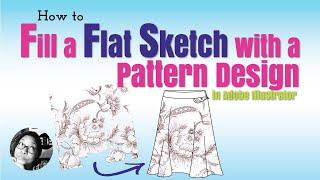 How to Fill a Fashion Design Sketch with a Pattern in Illustrator