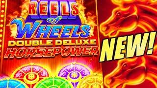 NEW! REELS OF WHEELS DOUBLE DELUXE HORSEPOWER Slot Machine  ROUND 2  (AINSWORTH)