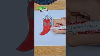 Plants vs Zombies Jalapeno Drawing #shortvideo #short