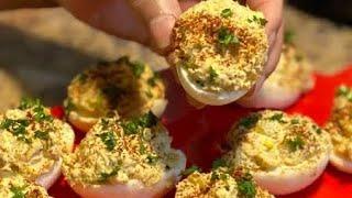 How to make Tuna Stuffed Deviled Eggs | Easy snack to make at home | Tuna Salad Recipe #subscribe