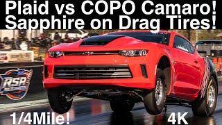 Lucid Sapphire on 4 Drag Radials vs Tesla Plaid on 2! COPO vs both! Full 1/4 Mile in 4K UHD!